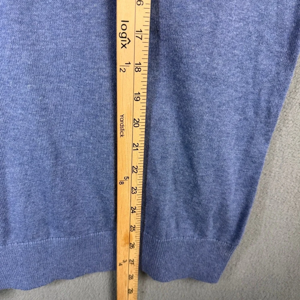 Banana Republic Mens Blue Argyle 100% Cotton V-Neck Sweater Large Long Sleeve